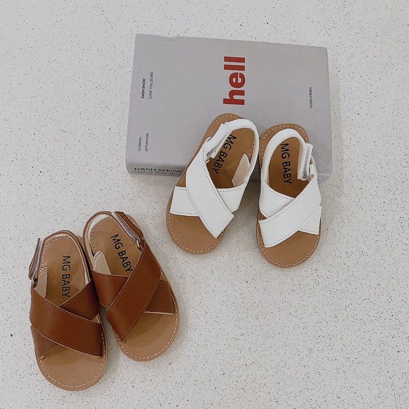 Giày Sandal Quai Dán Bé Trai Bé Gái Mick and Milk 1,2,3,4,5 Tuổi Đế Mềm Chống Trượt