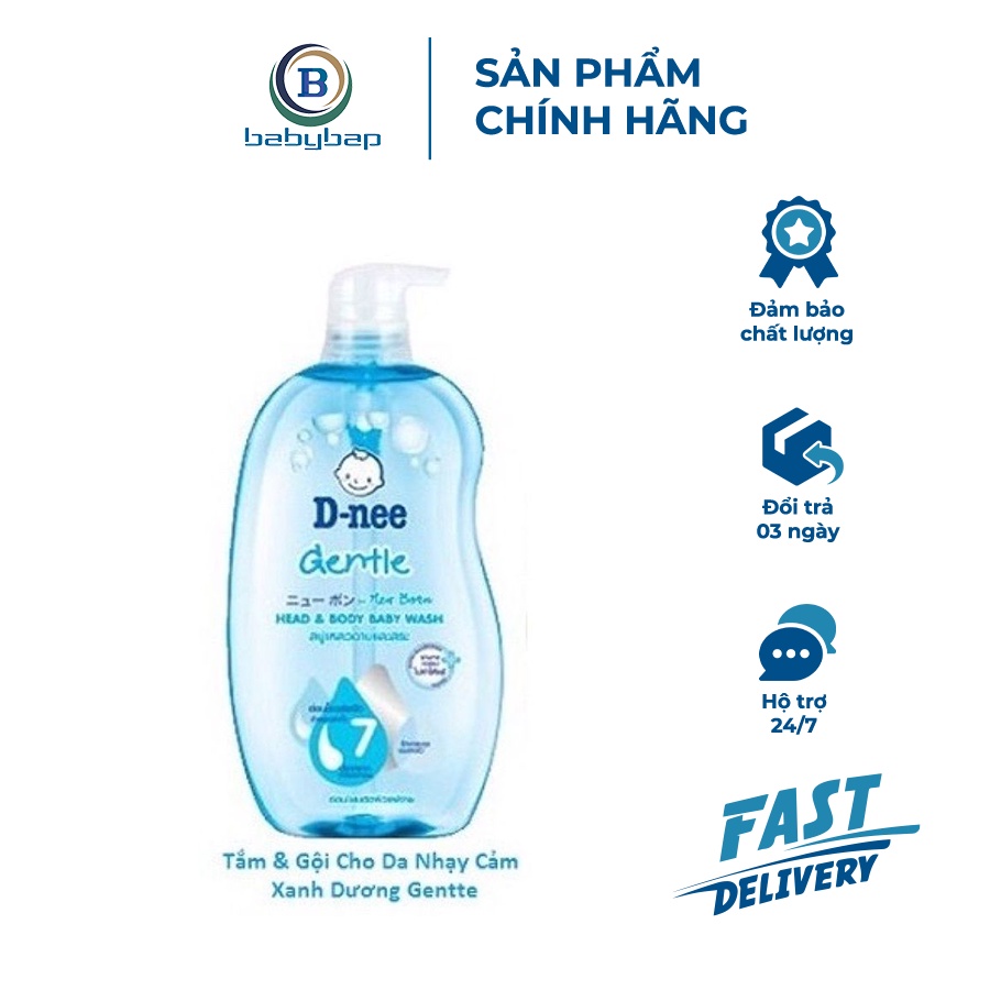 Sữa Tắm Gội Toàn Thân Dnee 380ml/800ml Không Làm Cay Mắt Bé