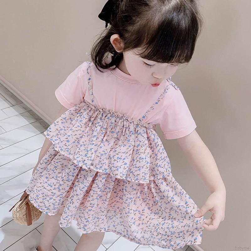 Đầm họa tiết hoa đáng yêu cho bé gái