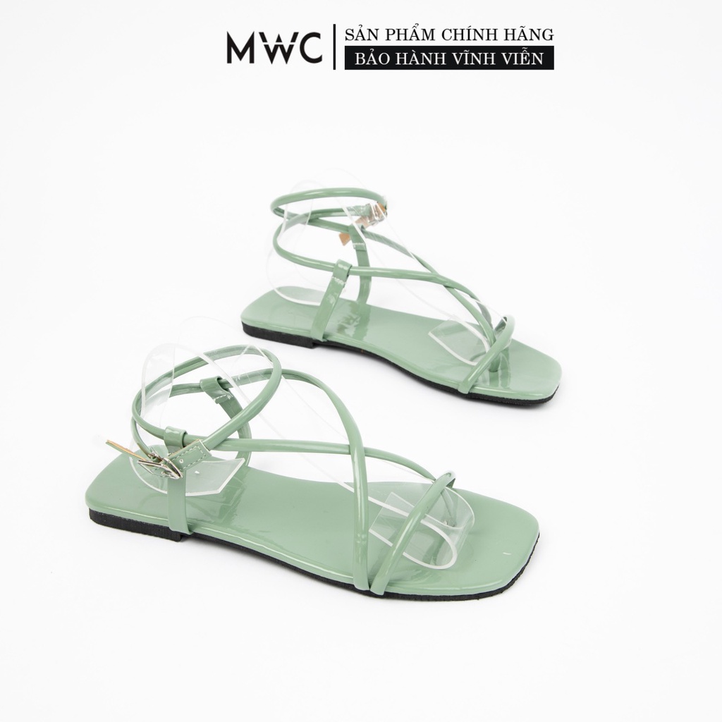 Giày Sandal Nữ MWC Đế Bệt Quai Mảnh Bắt Chéo Ôm Chân Cách Điệu NUSD- 2889