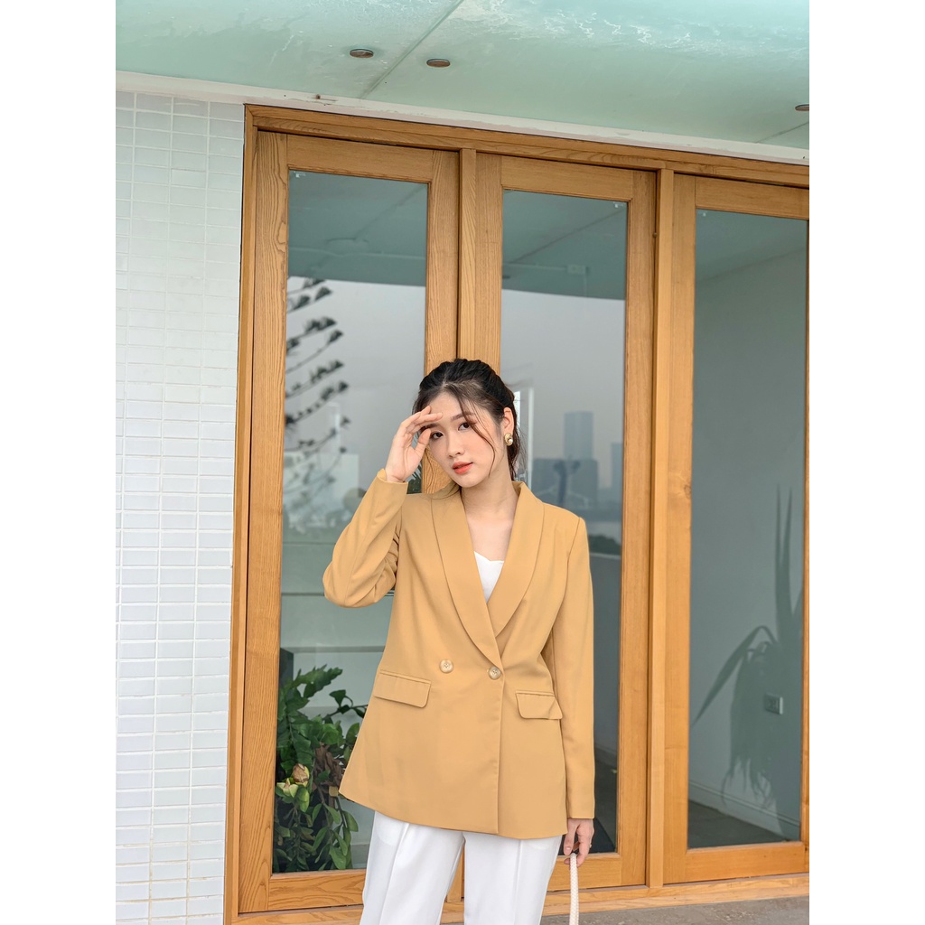 Áo khoác blazer dáng rộng màu trơn mẫu 2021 phong cách Hàn Quốc thời trang cho nữ Kcorner AV31 | BigBuy360 - bigbuy360.vn