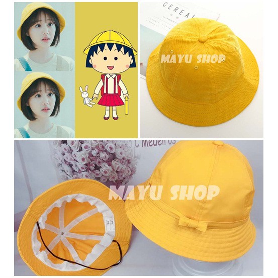 Mũ Bucket Mũ Maruko-chan cosplay Mũ học sinh Nhật (kéo hết sang phải để xem ảnh thật) Hat Ulzzang Moe