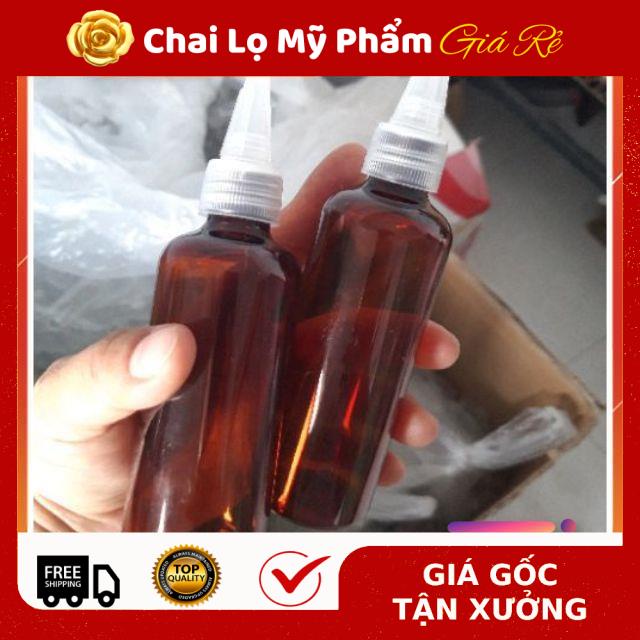 Chai Chiết Mĩ Phẩm ❤ RẺ VÔ ĐỊCH ❤ Chai nhựa pet nâu nắp nhọn 30ml,50ml,100ml chiết mỹ phẩm, đựng gel, dung dịch .