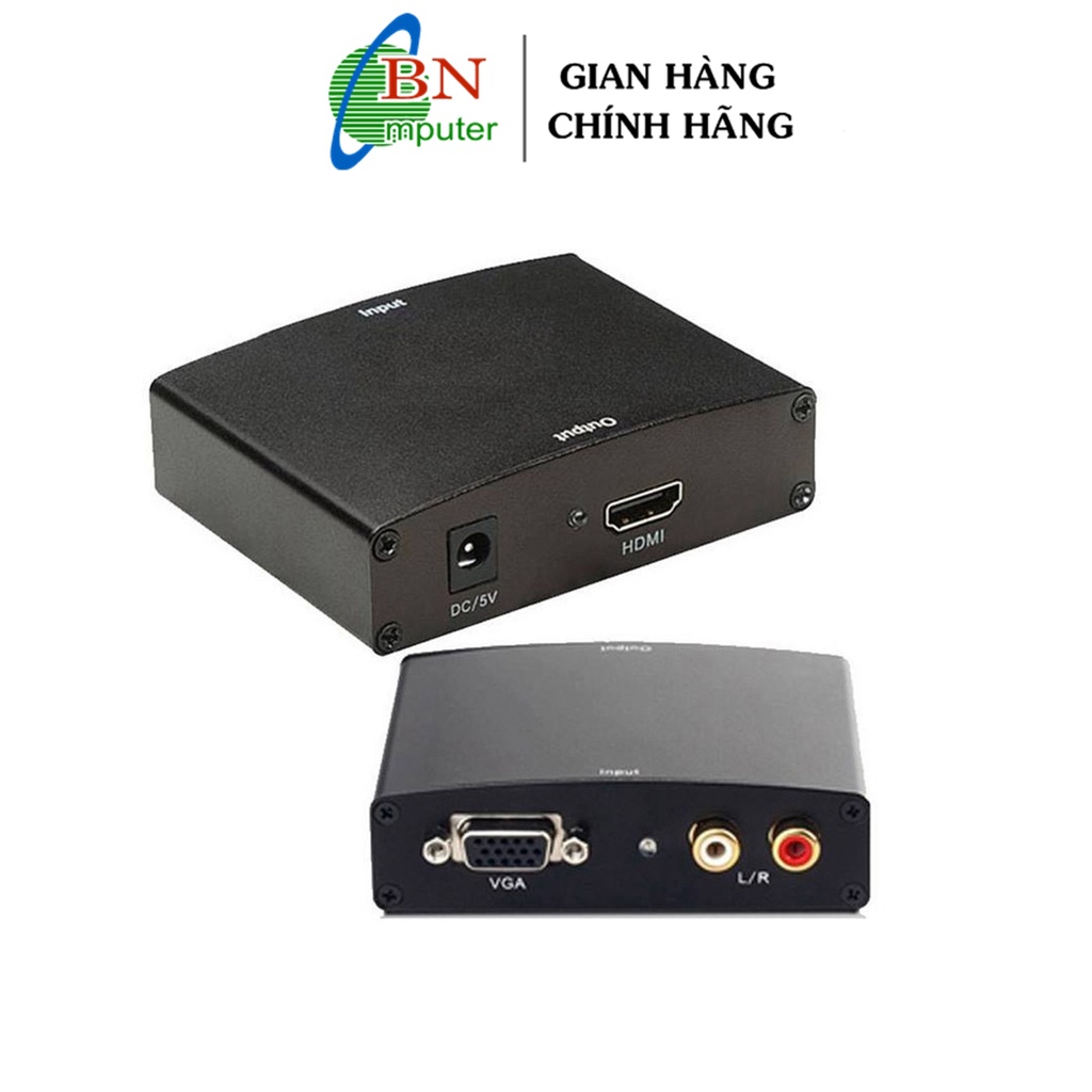 Bộ chuyển đổi tín hiệu từ VGA sang HDMI có audio, bảo hành 6 tháng