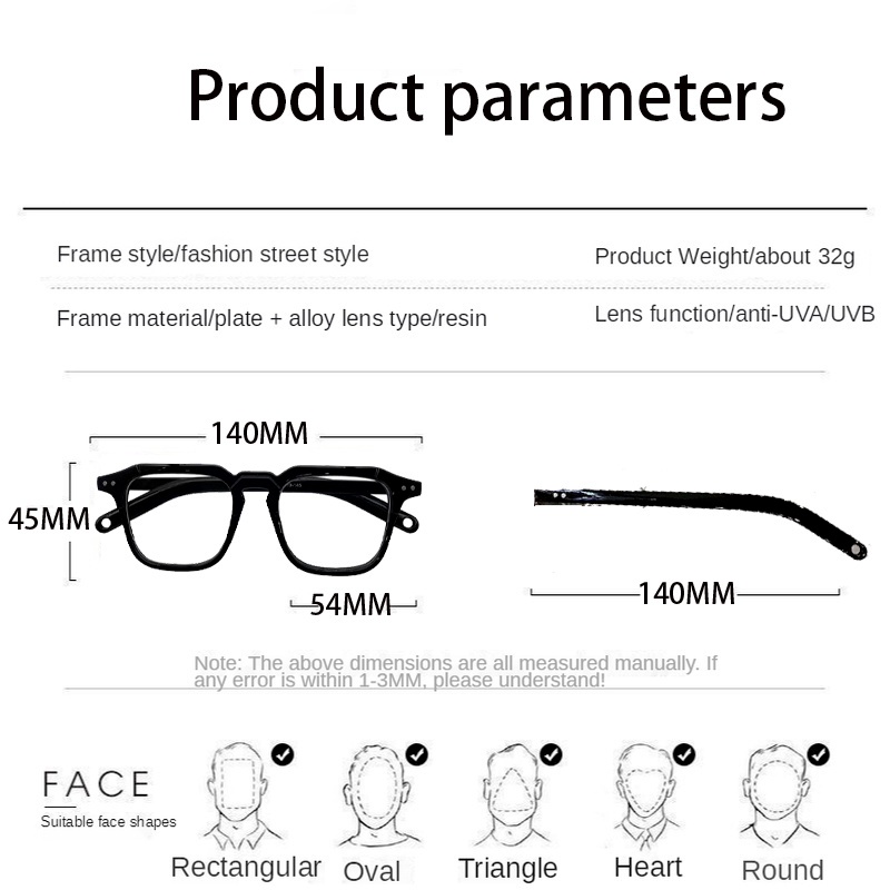 Kính Mát Gọng Nhỏ Họa Tiết Da Báo Thời Trang Cho Nữ Hộp lớn  Kính vuông Kính khung màu đen