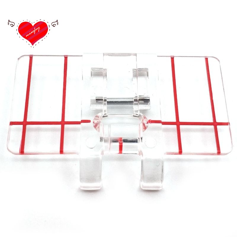 Simple Mini Clear Plastic Parallel Stitch Foot Presser For Multifunction Domestic Sewing Machine Parallel Stitch Sewing Tool