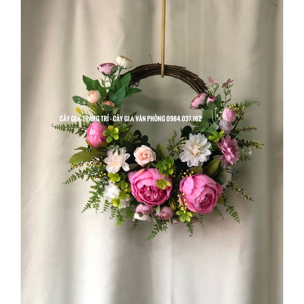 Vòng Hoa Decor Treo Tường, Treo Cửa - Vòng Hoa Handmade Đẹp - Chụp Ảnh, Trang Trí Đám Cưới