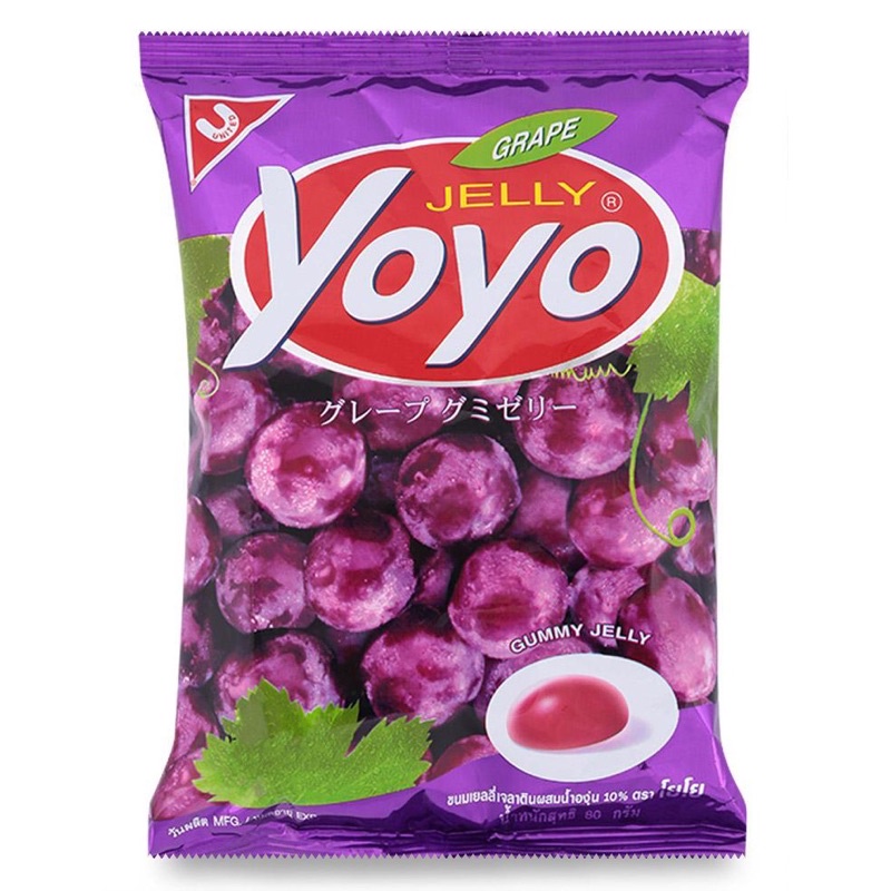 KẸO DẺO JELLY YOYO TRÁI CÂY/ DÂU/ NHO/ BERRY GÓI 80G
