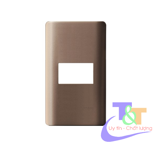 Mặt 1, 2,3 thiết bị Schneider màu đồng, trắng Zenlo A