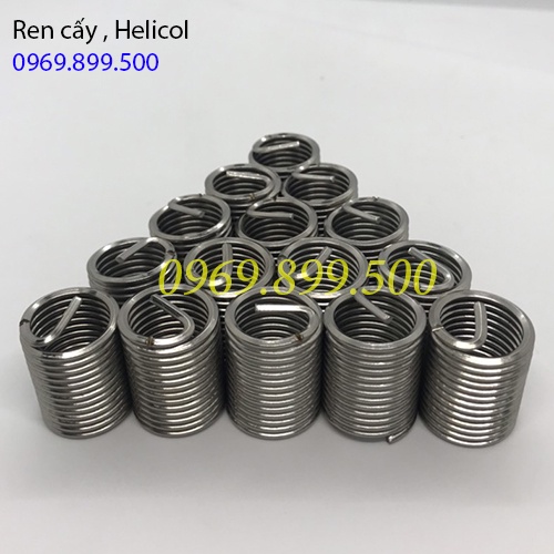 Combo 100C Ren Cấy, Ren Giả, Helicoil M2, M2.5, M3, M4, M5, M6 Chất Liệu Inox 304