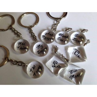 [HCM] Móc Khóa Pha Lê - in hình, ghi chữ theo yêu cầu