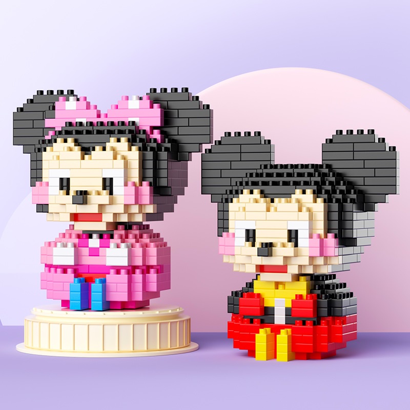 Bộ xếp hình nhân vật hoạt hình cho bé Disney ModelBuilding mô hình lắp ráp con vật độc đáo sinh động