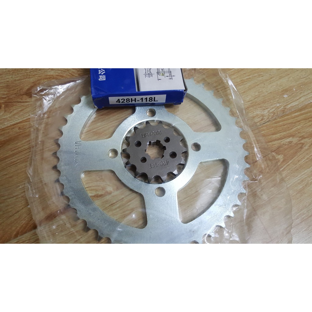 Nhông xích 14-45 yamaha yb125sp , ybr125