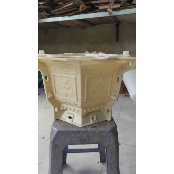 Khuôn đúc chậu cảnh abs lục giác 30 hoa Sen Phúc Lộc Thọ