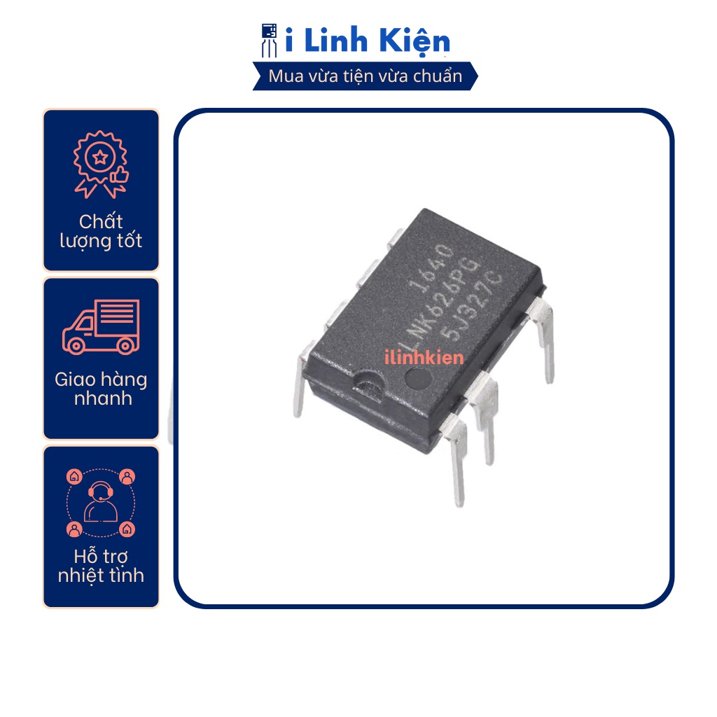 Ic nguồn LNK626PG DIP-7 chính hãng Power Integrations