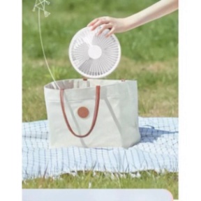 🎁Giá tốt🎁Quạt tích điện 6689 không dây gấp gọn, bỏ túi, để bàn, đi chơi - 3 chế độ quay - có đèn ngủ - giá rẻ.