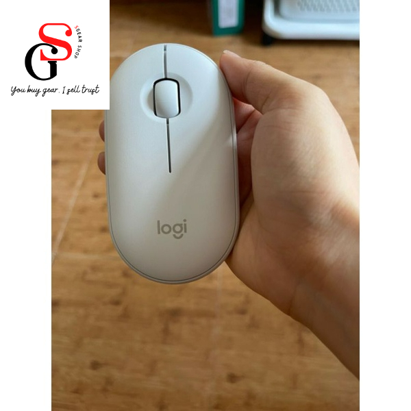 Chuột không dây Logitech PEBBLE M350 chính hãng -Click KHÔNG KÊU,Kết nối Bluetooth hoặc đầu thu 2.4GHz, kiể - Đã Sử Dụng