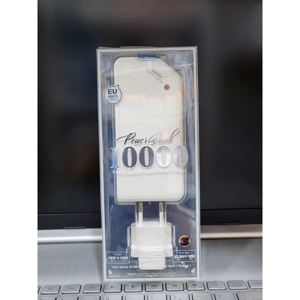 CỦ SẠC KIÊM DỰ PHÒNG DUNG LƯỢNG 10000MAH ! HỔ TRỢ SẠC NHANH 22.5W RE MAX RPP-72