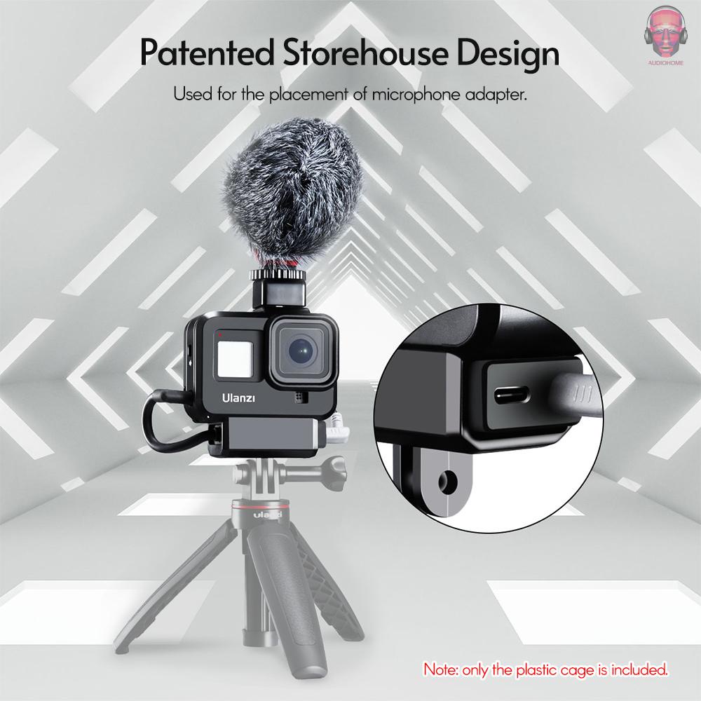 Khung Bảo Vệ Bằng Nhựa Ulanzi G8-9 Kèm Ngàm Kính Lọc Và Micro Cho Máy Ảnh Vlog Action