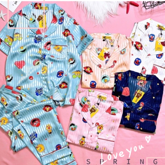⛔️[SALE SIÊU HOT] ⛔️ Bộ ngủ pijama chất vải LỤA GẤM SATIN cao cấp ( tay cộc, quần dài )
