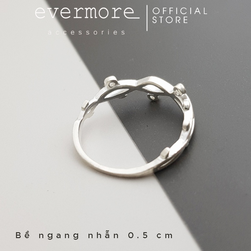 Nhẫn bạc S925 EVERMORE, nhẫn bạc lá liễu willow thanh lịch, minimalism - N062