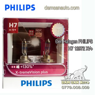 Đèn ô tô philips halogen h7 12972 xv+s2 + 130% tăng sáng