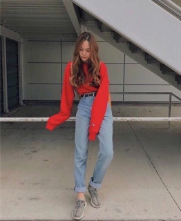 Baggy Jean Nữ Lưng Cao basic