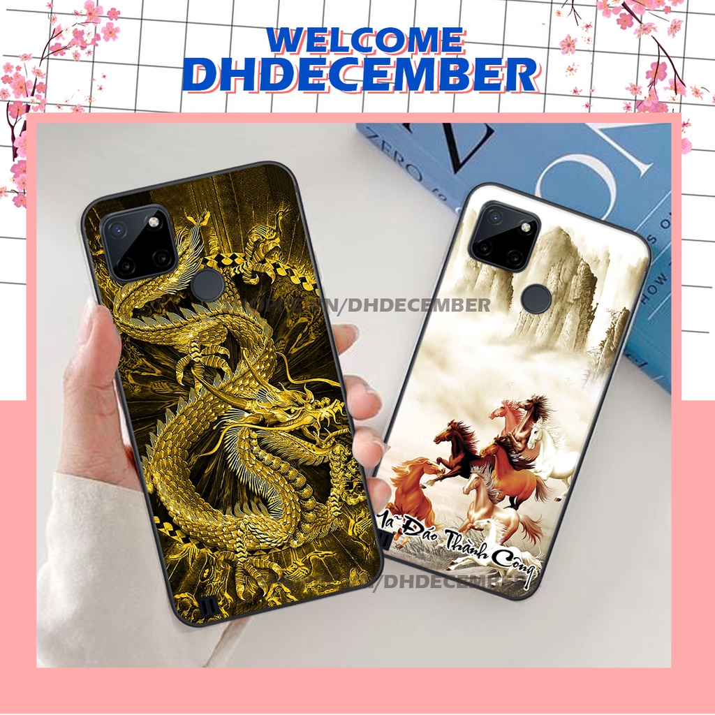 Ốp lưng Realme C21Y in hình thư pháp tâm an vạn sự an ,mã đáo thành công SIÊU CHẤT
