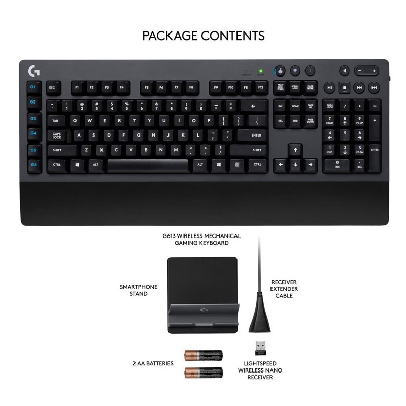 BÀN PHÍM CƠ KHÔNG DÂY LOGITECH G613 full size