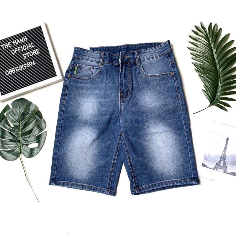 Quần short jean nam xanh trơn - quần ngố bò nam | BigBuy360 - bigbuy360.vn