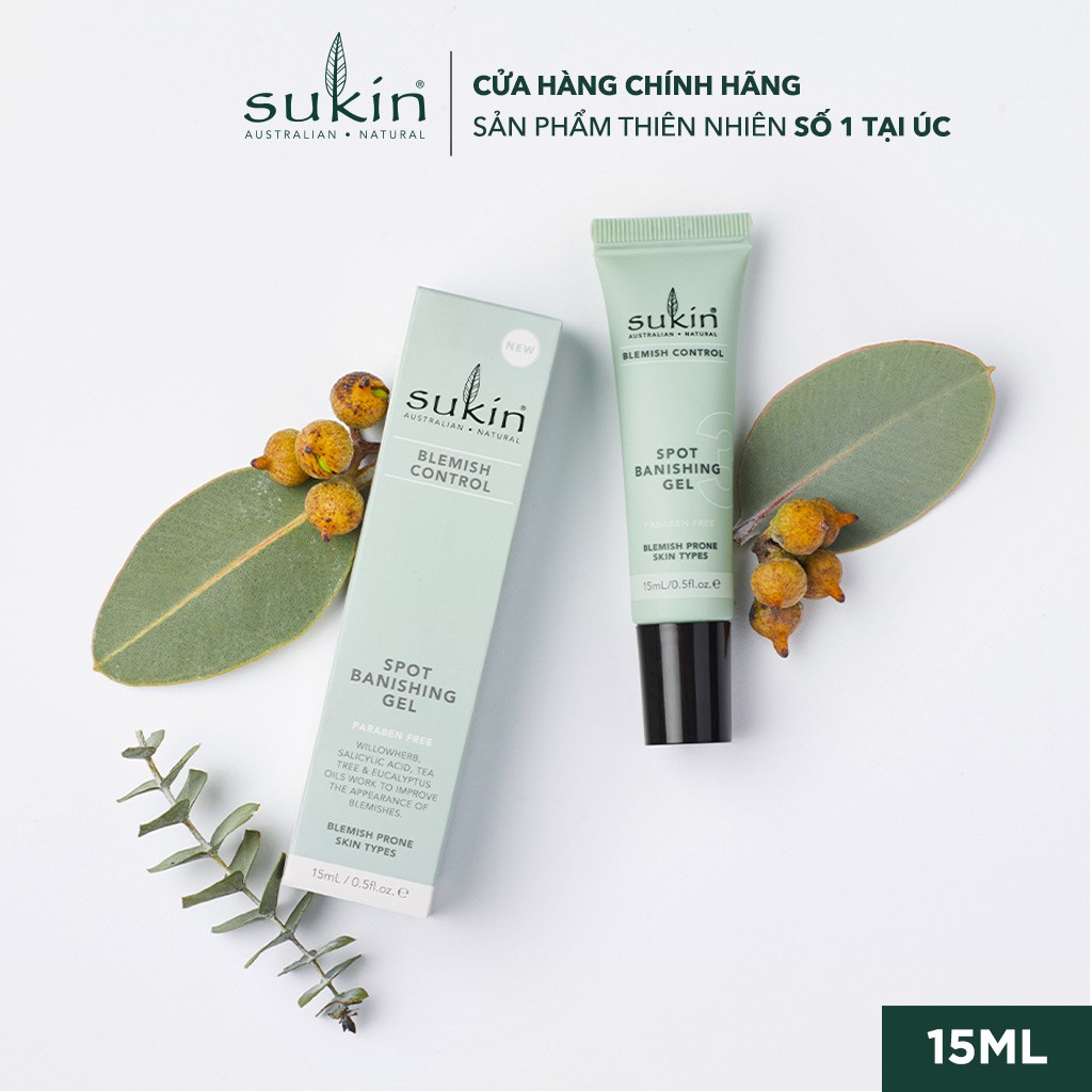 Gel Giảm Mụn Sukin Blemish Control Spot Banishing Gel 15ml | BigBuy360 - bigbuy360.vn