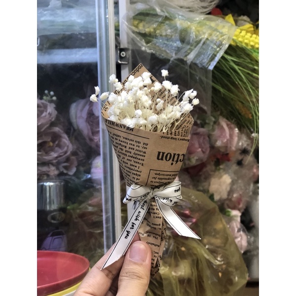 Bó hoa khô baby nhỏ xinh tặng kèm xinh xắn NT28921