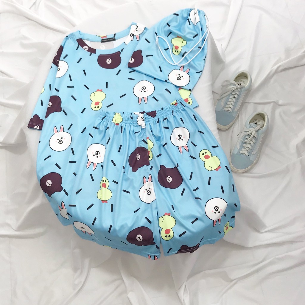 ĐỒ BỘ THÁI THUN LẠNH HOẠT HÌNH XINH XẮN CUTE | BigBuy360 - bigbuy360.vn