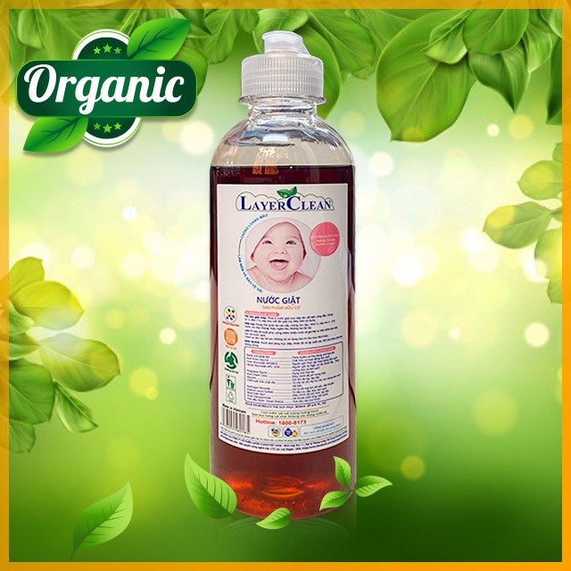 {Organic} Nước Giặt Hữu Cơ Layer Clean Hương Nước Hoa Poppy Coach Chai 300ML Thân Thiện Với Môi Trường An Toàn Cho Da Bé