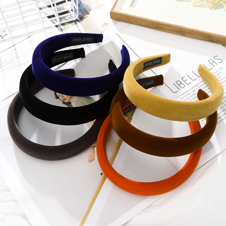 Cài tóc 3cm màu trơn chất liệu da lộn thời trang đơn giản dành cho nữ