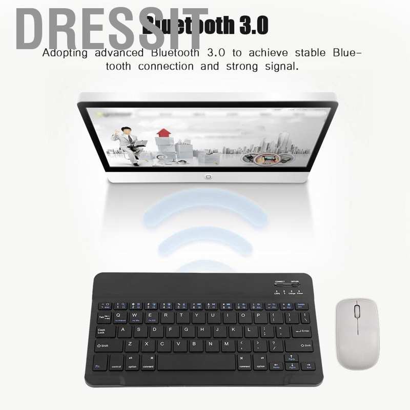 Bàn Phím Bluetooth Không Dây 9 / 10.1 &quot;Cho Iphone Tablet Pc Laptop Chu