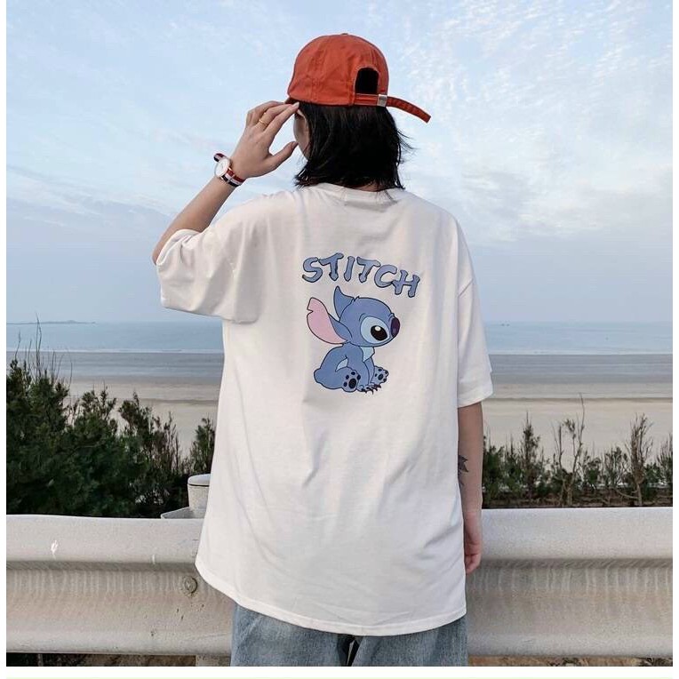 Áo thun tay lỡ 194SHOP vải coton dày dặn, co dãn, form rộng - Stitch
