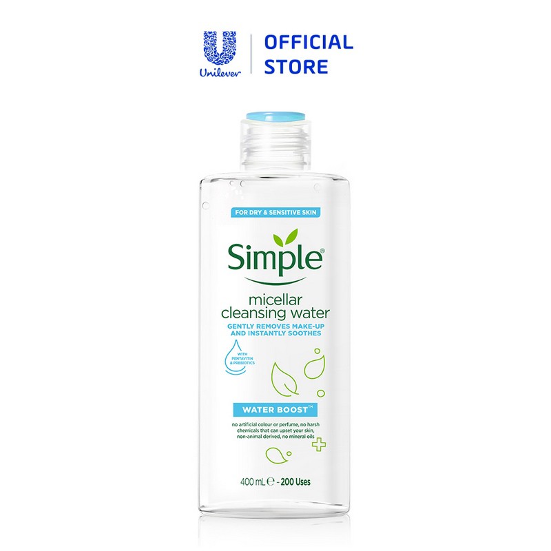 [Mã FMCGMALL - 8% đơn 250K] Nước tẩy trang Simple Water Boost 200ml