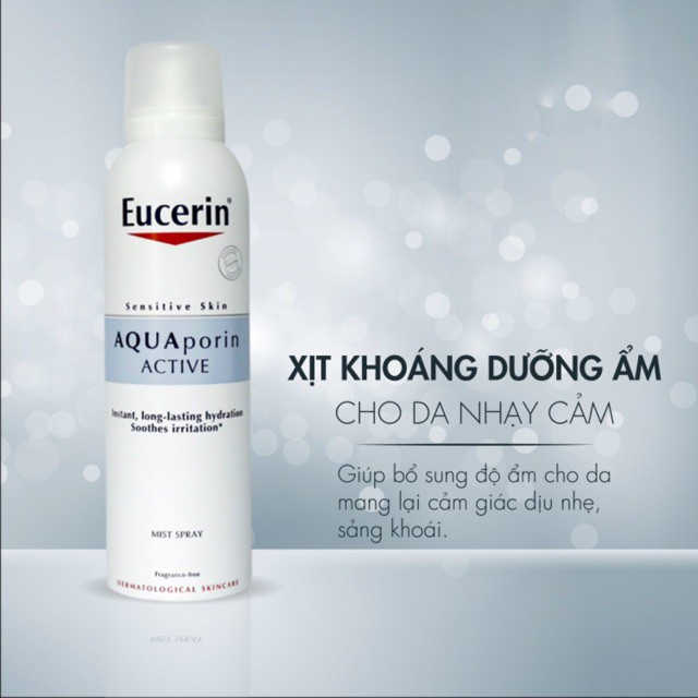 Xịt khoáng Eucerin Aqua Porin Active Mist Spray dưỡng ẩm cho da