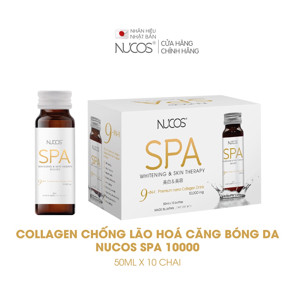 Collagen chống lão hoá căng bóng da Nucos Spa 10000 50ml x 10 chai