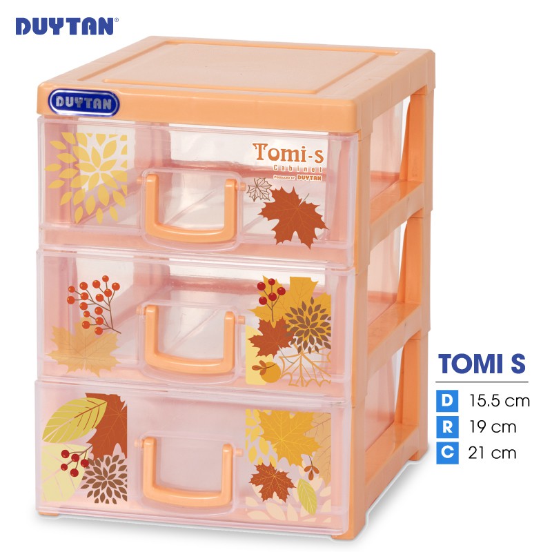 Tủ nhựa DUY TÂN Tomi S 3 ngăn (15.5 x 19 x 21 cm) - 08982 - Giao màu ngẫu nhiên