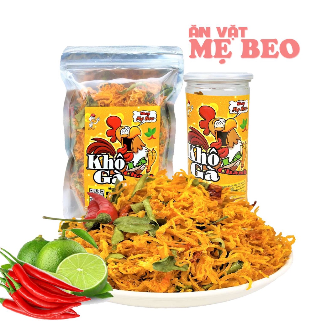 500Gr Khô Gà Lá Chanh Xé Cay Shop Mẹ Beo