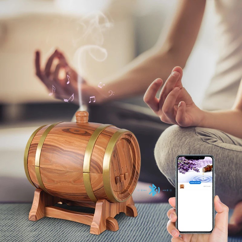 Máy khuếch tán tinh dầu thông minh vân gỗ | Smart Aroma Diffuser