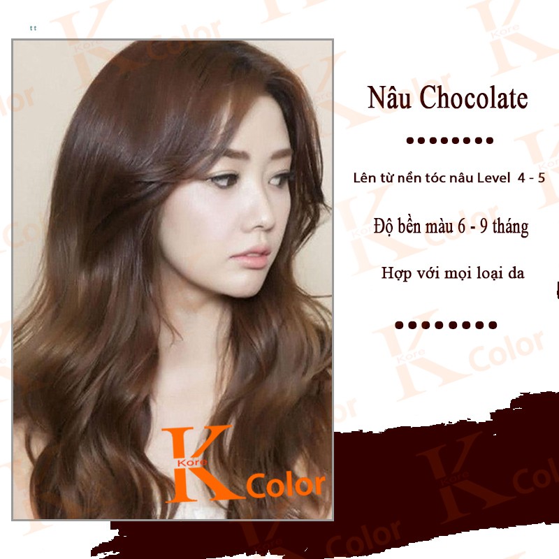 Thuốc nhuộm tóc màu NÂU CHOCOLATE KoreColor