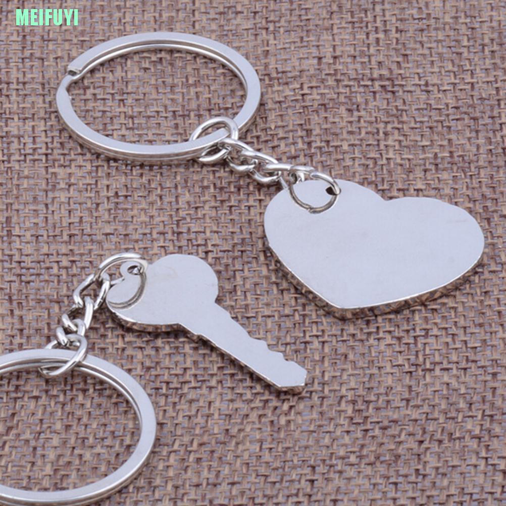 Set 2 Móc Khóa Cặp Hình Trái Tim Xinh Xắn