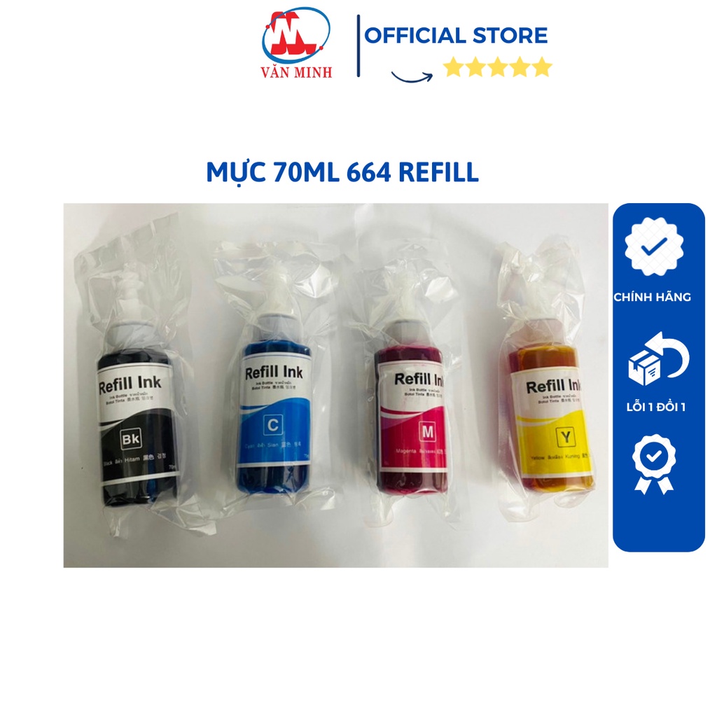 Mực in Epson L300 - L310 - L360, 664 Refill ink loại 70ml