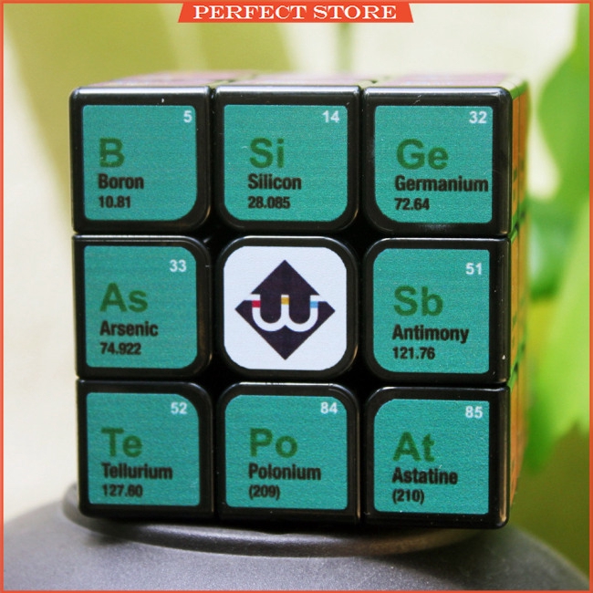 Khối rubik 3x3x3 in bảng tuần hoàn hóa học cho bé