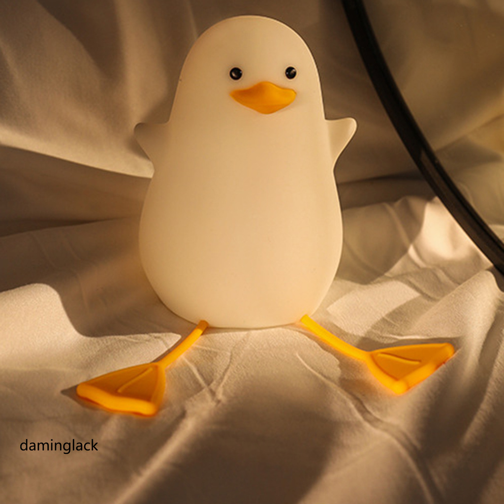 daminglack Duck Shape LED Lamp Silicone Touch Night Light for Home Decor