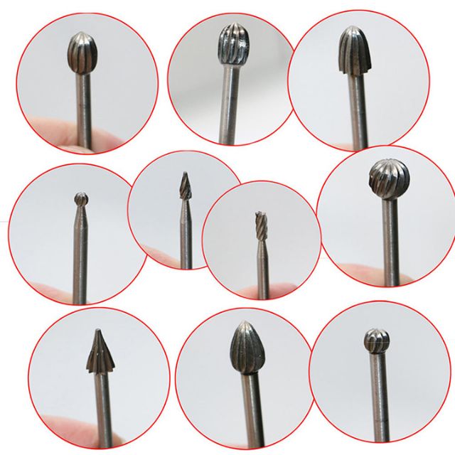 Mũi khắc gỗ ❤️FREESHIP❤️ Bộ 20 mũi mài gỗ lũa - mũi chạm khắc gỗ cán 3mm