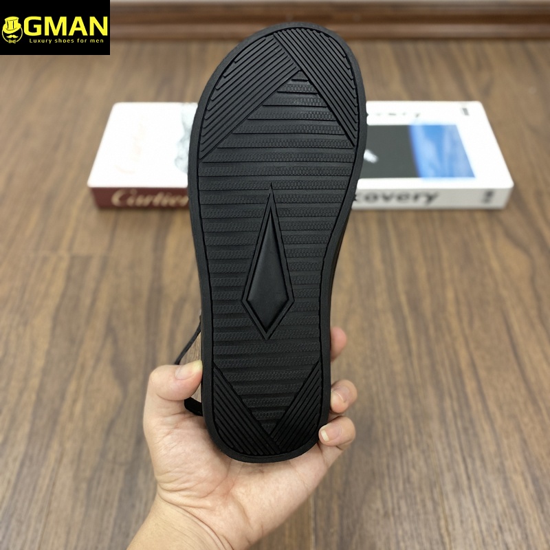 Dép da nam chất liệu da bò đế cao su khâu chỉ dù bền bỉ TK911